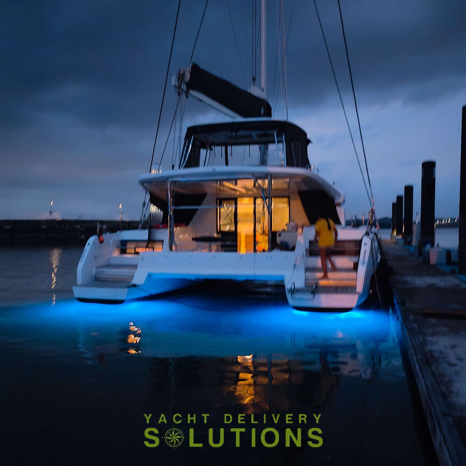 lagoon 50 in Raffles marina Singapore to be delivered by yacht delivery solutions