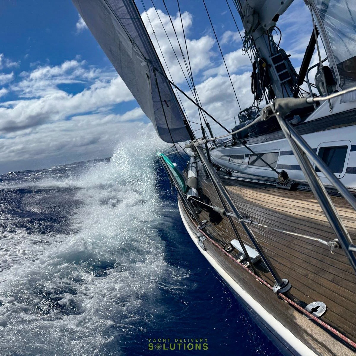 yacht on a delivery taken by the skipper