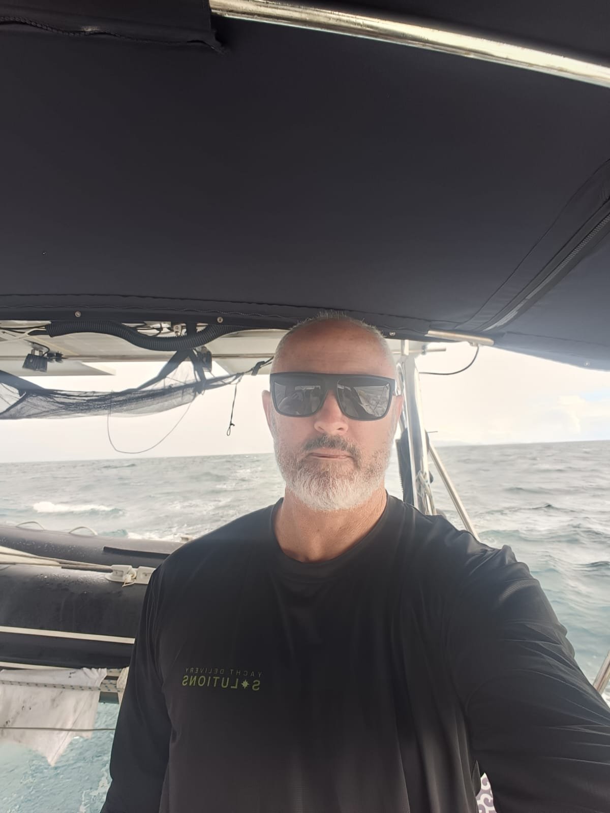 headshot of Nik the delivery skipper sailing on a passage to australia